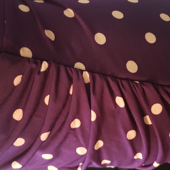 NWT Dressbarn Purple Polka Dot Dress Size 12 - Picture 8 of 9